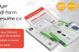 design flyers or resume or pdf forms