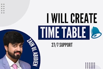 create any schedule or timetable in asc