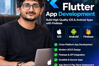 do flutter app development for ios and android with firebase