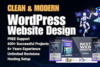 design or redesign a clean and modern wordpress website