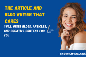 write blogs, articles, ebook, news story, poetry, listicle