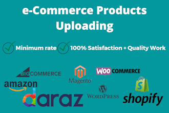 upload products on shopify or wordpress or wix or bigcommerce
