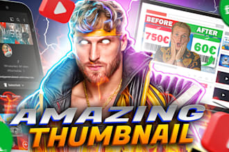 design a custom youtube thumbnails in 2hours