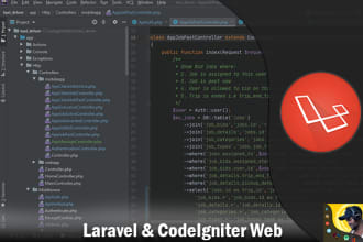 design a custom website in laravel or codeigniter