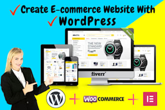 create ecommerce website, wordpress woocommerce website