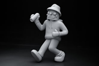 sculpt 3d character model for 3d printing