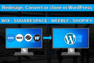 redesign wix, squarespace, weebly, webflow HTML to wordpress