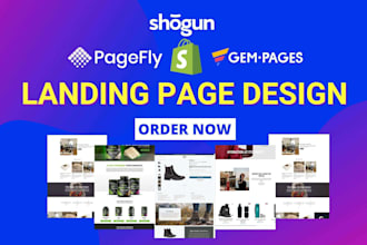 design shopify product landing page by pagefly or gempages