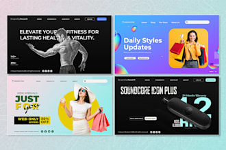 design high converting shopify banner, etsy web header, hero image, or slider