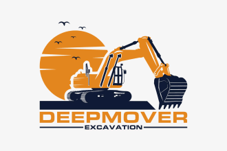 design minimalist excavation real estate construction property mortgage logo