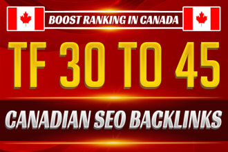 create high trust flow seo backlinks at canadian sites