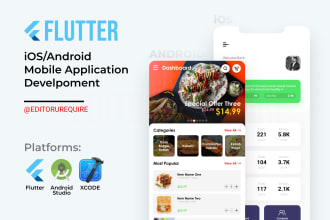 build mobile app using flutter for ios app and android app