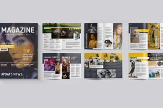 do fashion magazine cover, booklet, layout, PDF, catalogue, lookbook, newsletter