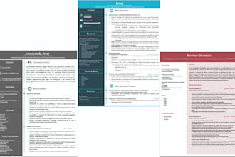 provide professional ats resume writing and CV with cover letter