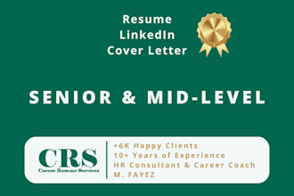 write for seniors unique successful optimized resume, cover letter, and linkedin
