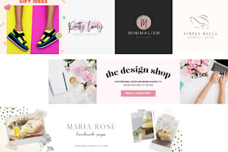 create pro logo or banner for your etsy store, branding