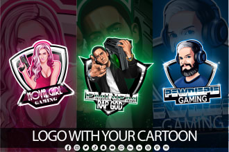 design amazing e sport gaming twitch logo, banner for your cartoon in 24 hours