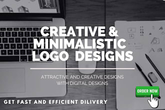 design minimalistic creative pencil sketched  logo designs