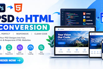 convert PSD to html or PSD to wordpress or wix to wordpress