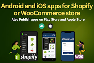 build android and ios apps for shopify or woocommerce store