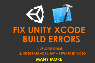 help unity xcode build errors and publish your games to app store