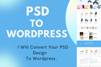 convert PSD page web design to wordpress pages