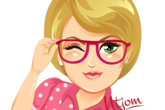 draw your face portrait with my cartoon style