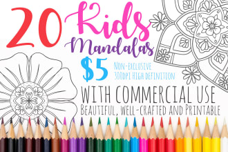 deliver 20 mandalas for kids