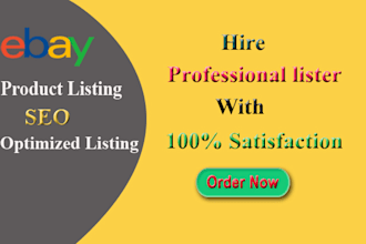 do ebay SEO optimized product listing, ebay lister