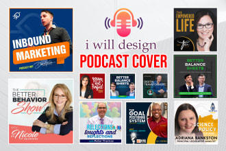 design podcast cover, podcast cover art,and podcast logo