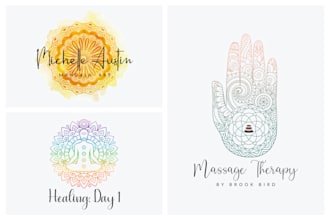 design custom watercolor mandala logo