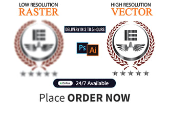redraw recreate vector your logo in high resolution