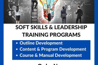 design soft skills and leadership training program for you