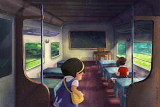 design amazing children illustrations provided