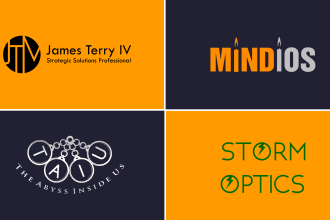 design text and name based contemporary professional logo