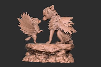 sculpt pets and animal 3d models for 3d printing