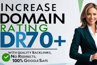 increase ahref domain rating DR 70 plus using high authority seo backlinks