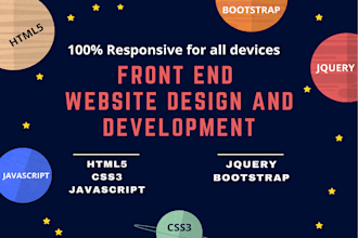 be your front end web developer with responsive design