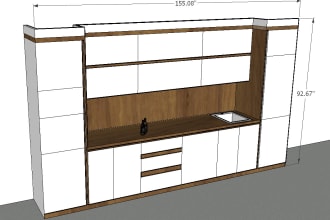 make sketchup 3d model of furniture woodworking