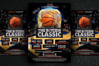 design amazing basketball sport flyer in 24 hour