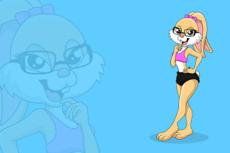 draw cute animal character or cartoon character
