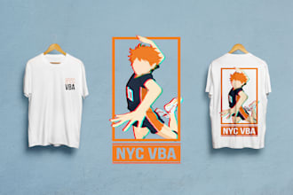make a custom streetwear style anime design