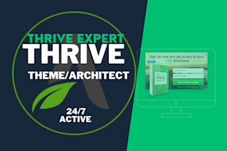 responsive wordpress website, landing page using thrive architect thrive themes