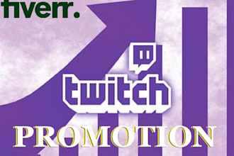 do active twitch promotion to increase your live viewers and followers