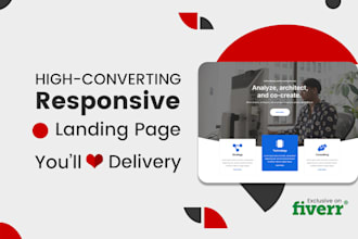 create responsive HTML landing page