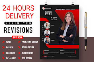 design outstanding flyer or food flyer in 24 hours