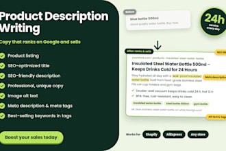 be your shopify product description writer