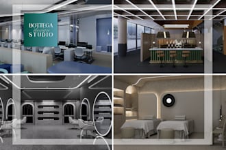 design and render commercial interior spaces
