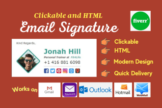 build amazing clickable and HTML email signature
