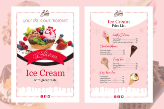 design awesome restaurant flyer, food menu and price list